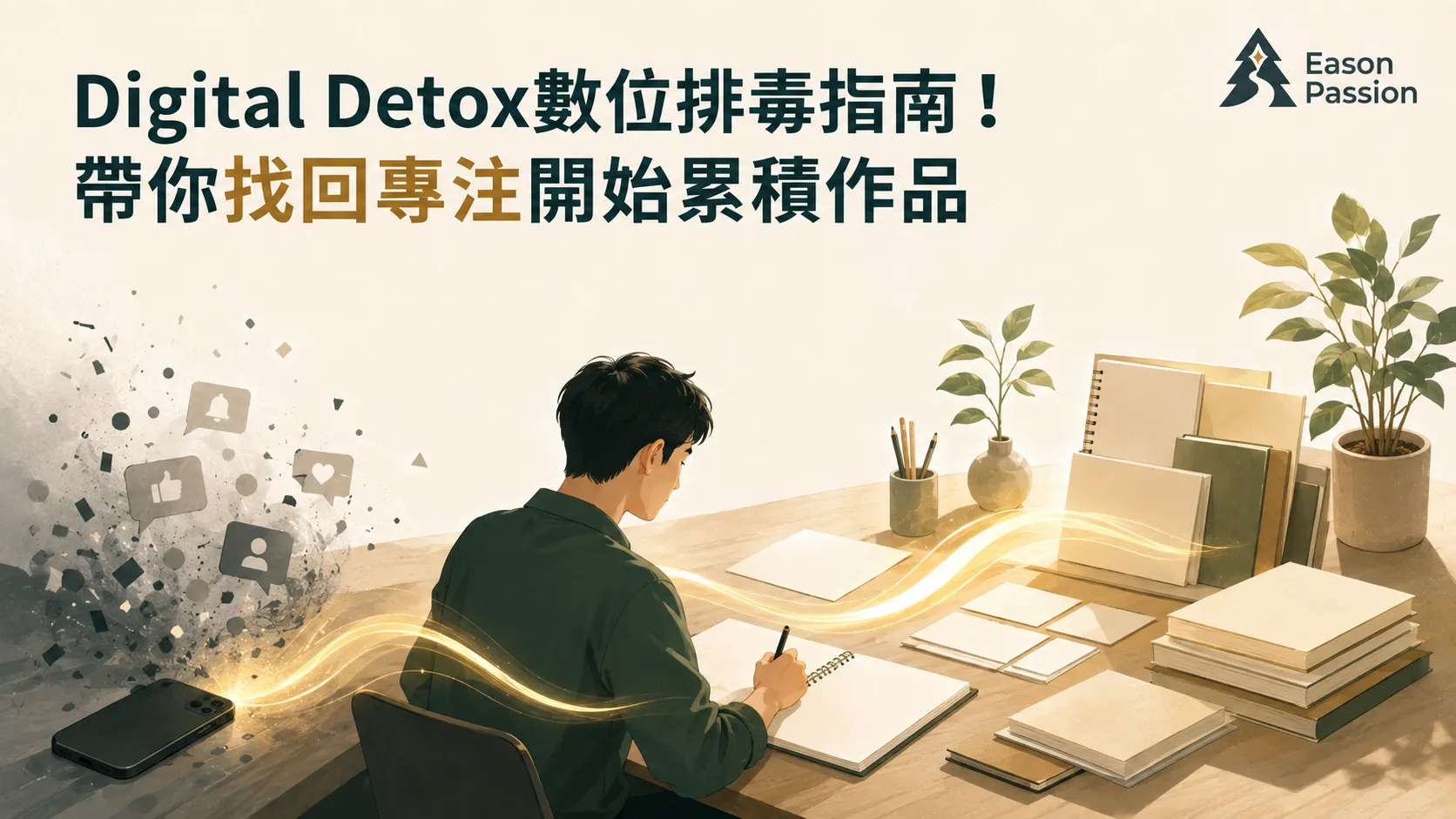 Digital Detox 數位排毒指南，擺脫手機資訊干擾、找回專注並累積個人作品